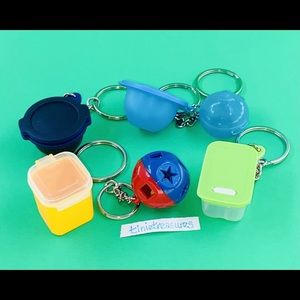 Tupperware keychain set of 6 new tinietreasures